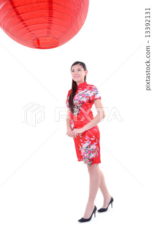 Chinese Woman Dress Traditional Cheongsam with Tanglung Chinese Woman Dress Traditional Cheongsam with Tanglung 13392131