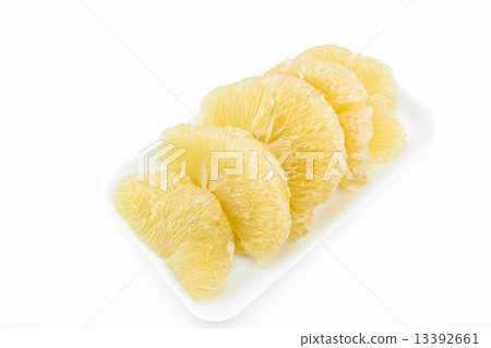 Fresh pomelo on white background Fresh pomelo on white background 13392661