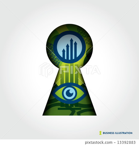 Minimal style Key Hole Business Concept Illustration 13392883