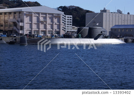Two nuclear submarines (Maritime Self Defense Force Yokosuka Station) 13393402