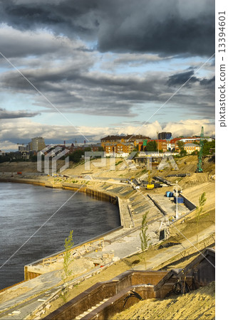 Construction of quay in Tyumen Construction of quay in Tyumen 13394601