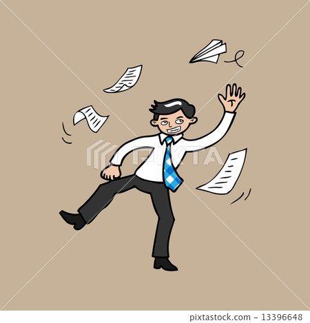 Businessman and paper Businessman and paper 13396648