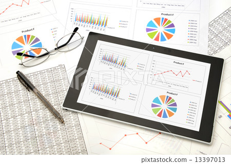 Business image - Conference materials and tablet 13397013