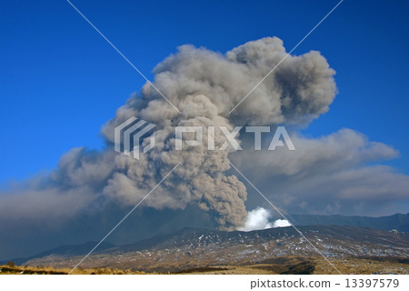 Eruptions of Mt. Aso 13397579
