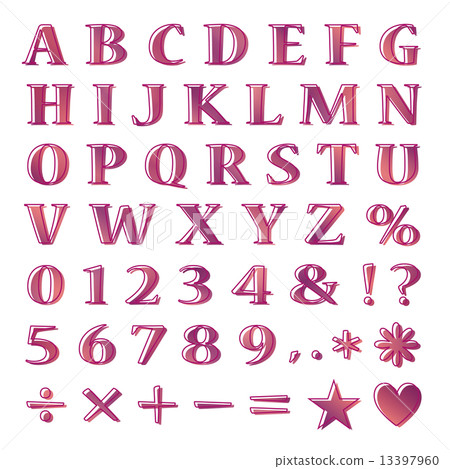 Alphabet Wine Red 13397960