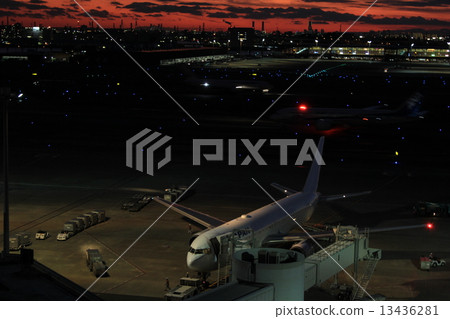 Haneda airport at night 13436281