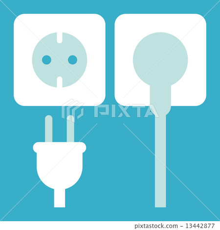 Plug and socket icon Plug and socket icon 13442877