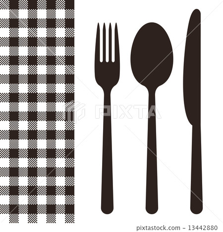 Cutlery and tablecloth pattern Cutlery and tablecloth pattern 13442880