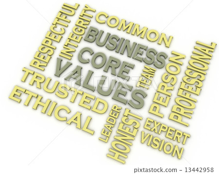 3d imagen Business core values issues concept word cloud backgr 3d imagen Business core values issues concept word cloud backgr 13442958