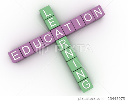 3d image Education issues concept word cloud background 13442975