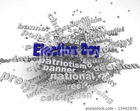 3d image Election Day issues concept word cloud background 3d image Election Day issues concept word cloud background 13442976