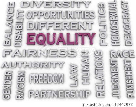 3d image Equality issues concept word cloud background 3d image Equality issues concept word cloud background 13442977