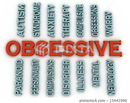 3d imagen Obsessive (OCD or Obsessive Compulsive Disorder)  issu 13442998