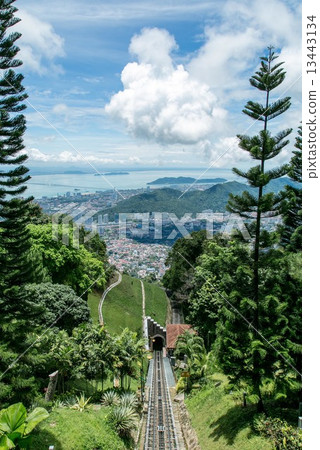 A landscape view from Penang Hill, Penang, Malaysia 13443134