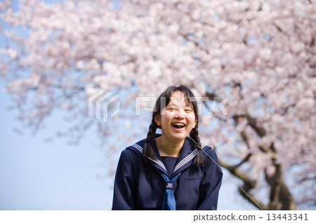 櫻花與初中女生 13443341