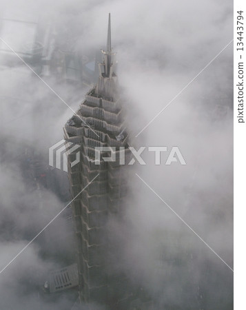 Kimmao Tower in the clouds (Jin Mao Tower) 13443794