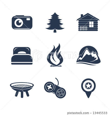 Travel icons set 13445533
