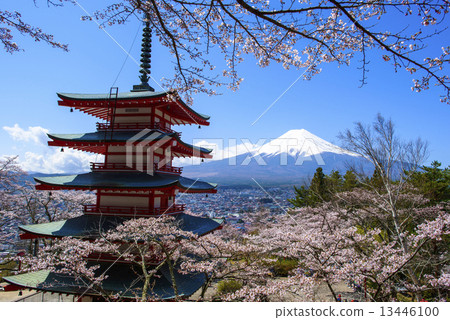 Fuji asama Shrine and Mt. Fuji 13446100
