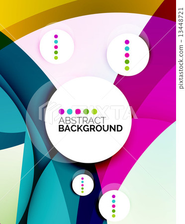 Flowing shapes fresh business template 13448721