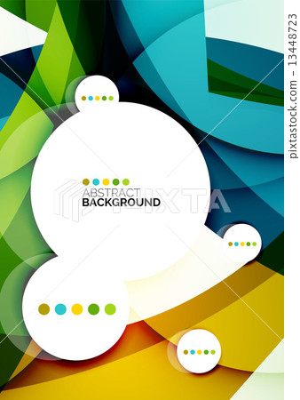 Flowing shapes fresh business template 13448723