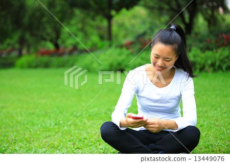 Asian young outdoor chubby