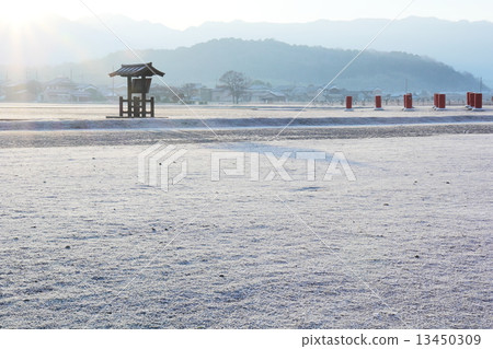 藤原宮廢墟在冬天 13450309