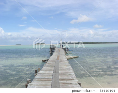 Rustic pier in Palau / Karp Island Rustic pier in Palau / Karp Island 13450494