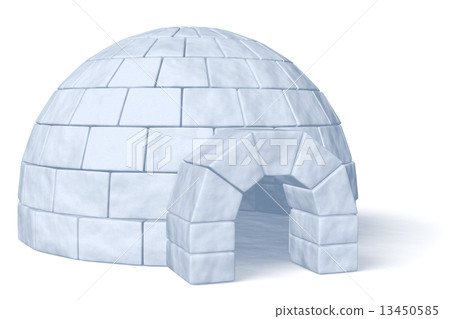 Igloo icehouse on white 13450585