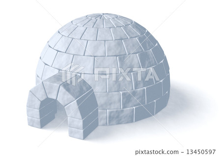 Igloo icehouse on white 13450597