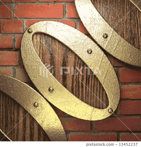 gold on brick background gold on brick background 13452237