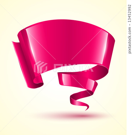Pink ribbon banner twist. 13452992