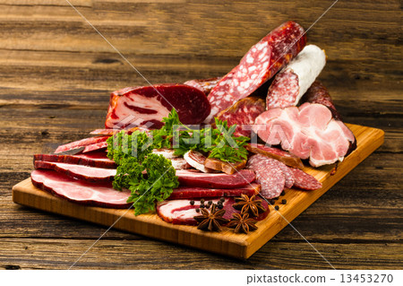 sausage and meat sausage and meat 13453270