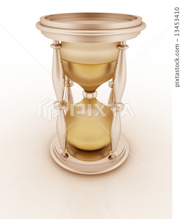 Abstract image of sand-glasses on a white background 13453410
