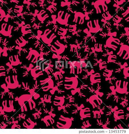christmas reindeer pink pattern eps10 christmas reindeer pink pattern eps10 13453779