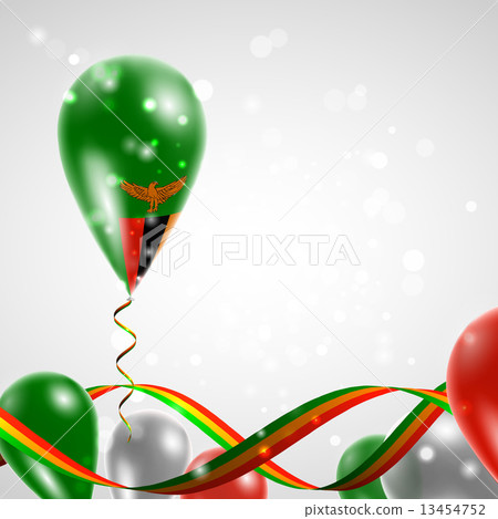 Flag of Zambia on balloon 13454752