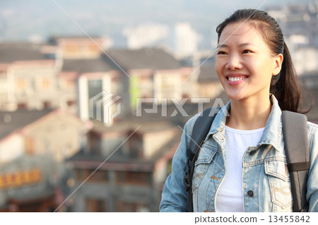 woman tourist travel at fenghuang ancient town,china  13455842