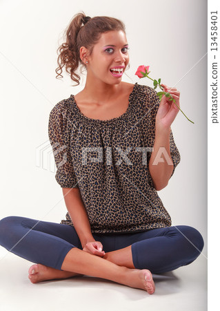 Girl tenderly like a Rose Girl tenderly like a Rose 13458401