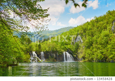 Beautiful cascades in Plitvice national park 13458428