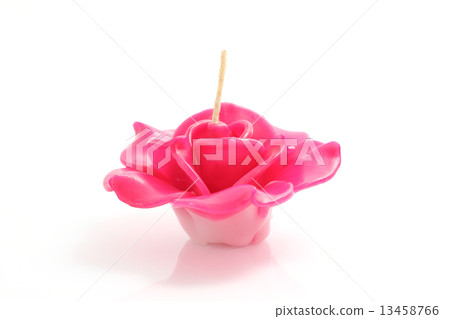 flower candles isolated in white background 13458766