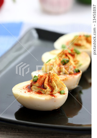 Boiled egg mastard 13458897