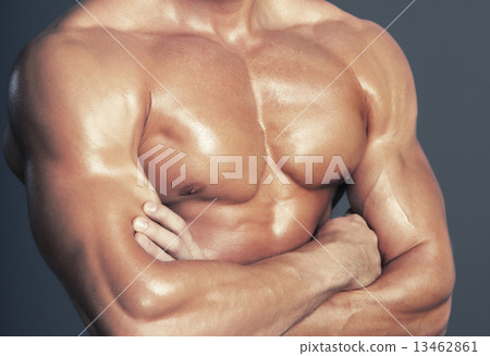 Body of muscular man Body of muscular man 13462861
