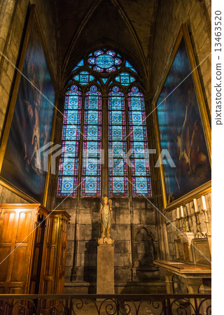 Paris Notre Dame Temple Stained glass 13463520