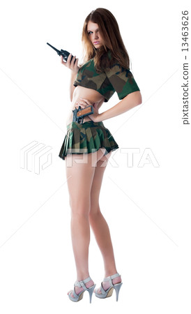 Pretty woman with a gun Pretty woman with a gun 13463626