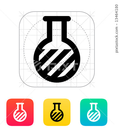 Florence flask with substance icon. Vector illustration. Florence flask with substance icon. Vector illustration. 13464180