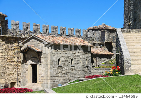 Iin the courtyard of fortresses Guaita on Mount Titan. The Repub 13464689