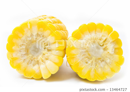 Boiled corn isolated on white Boiled corn isolated on white 13464727