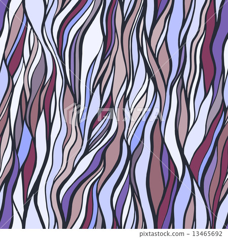 Seamless pattern with doodle waves ornament 13465692