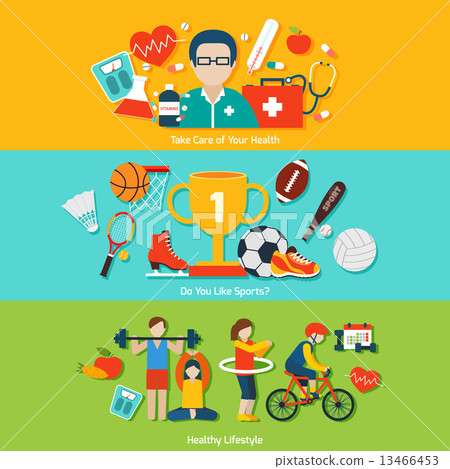 Sport Flat Banners Set Sport Flat Banners Set 13466453