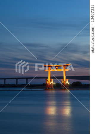 Light up of Lake Hamana Torii 13467333