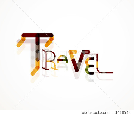 Travel word font concept 13468544